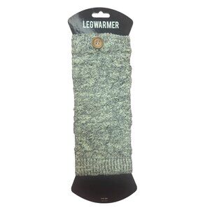 Cozy Knit Button-Accent Leg Warmers One Size Gray